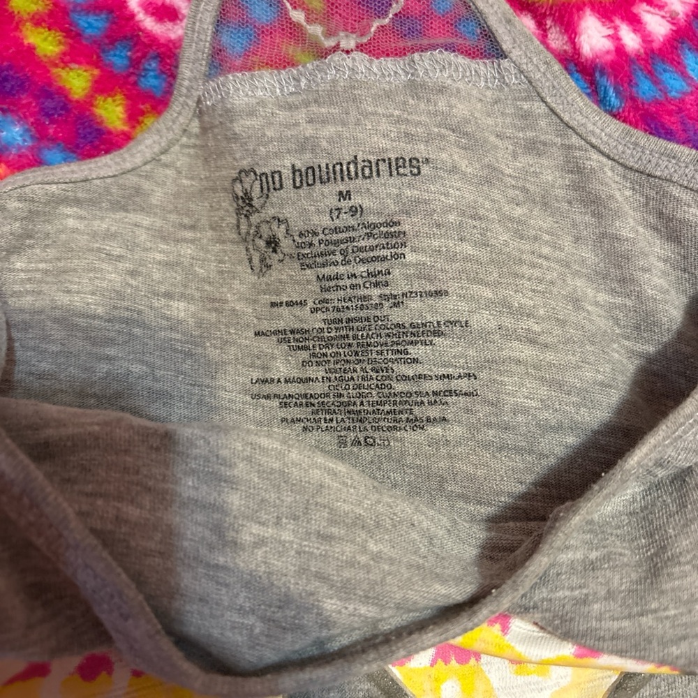 No Boundaries Gray Tank Top
